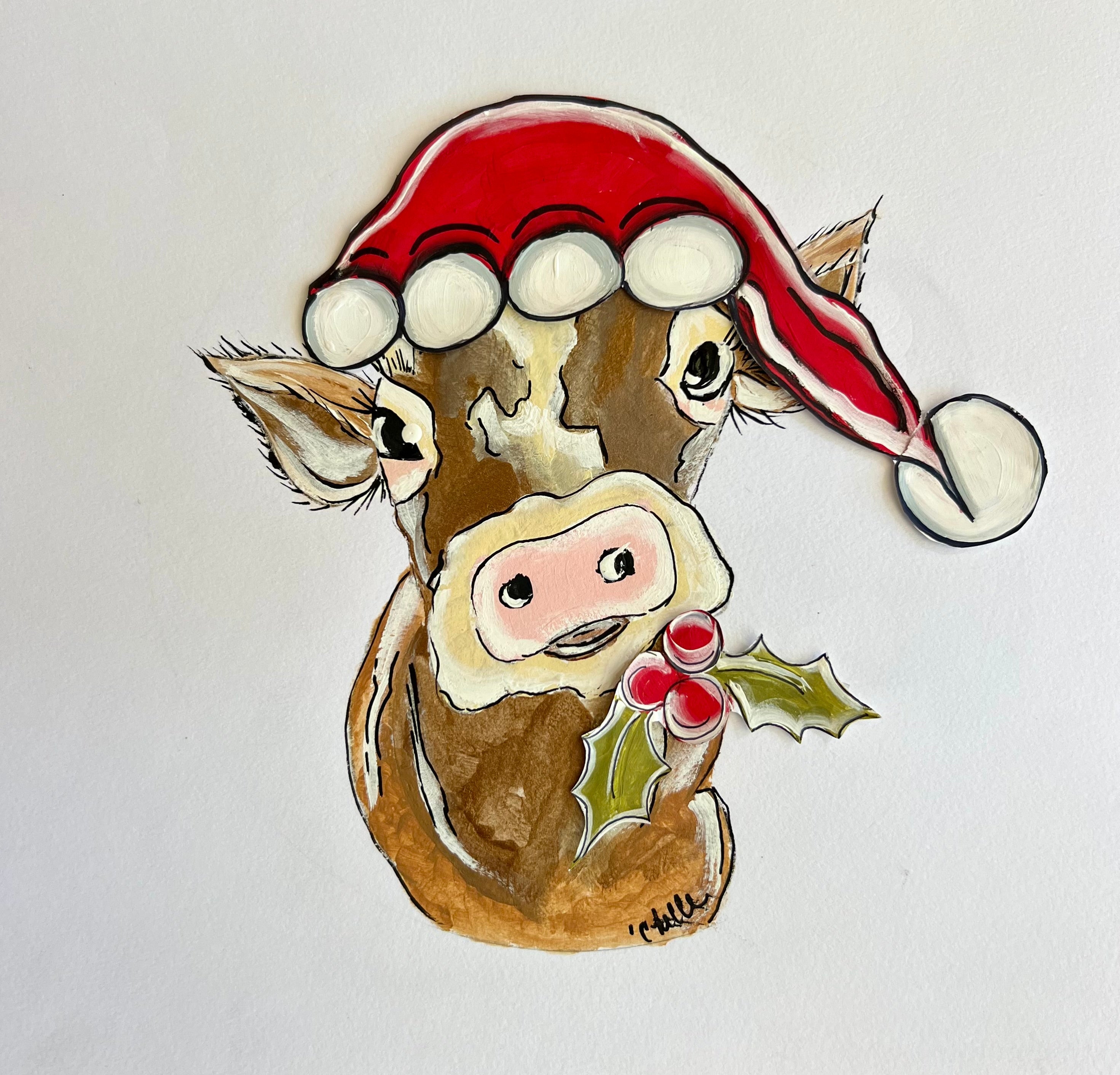 THE HAPPY BUTTERFLY CHRISTMAS COW