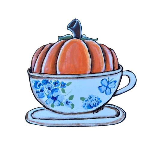 THE HAPPY BUTTERFLY PUMPKIN IN TEACUT