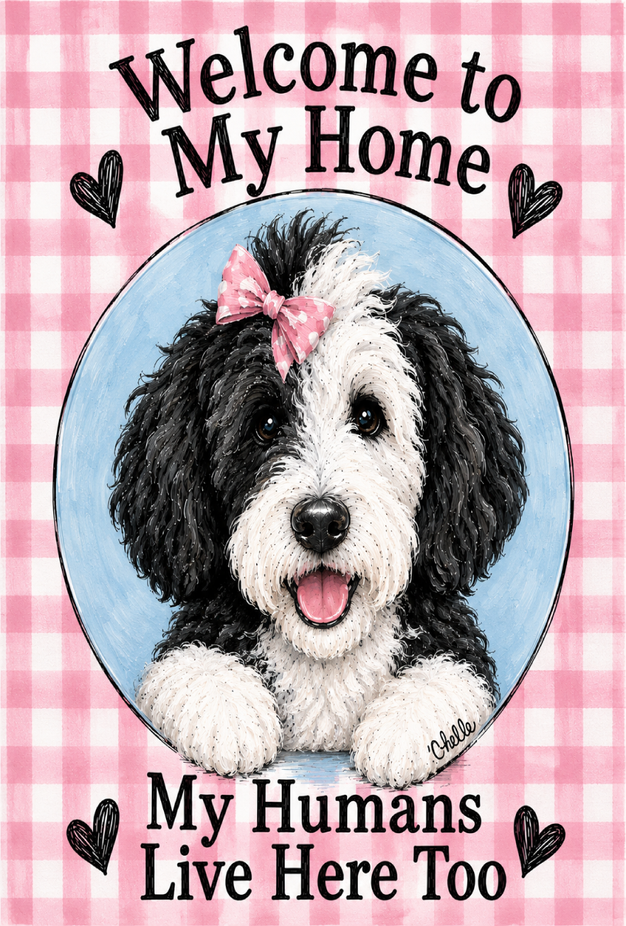 THE HAPPY BUTTERFLY PINK WHITE BACKGROUND WITH BLACK AND WHITE DOODLE
