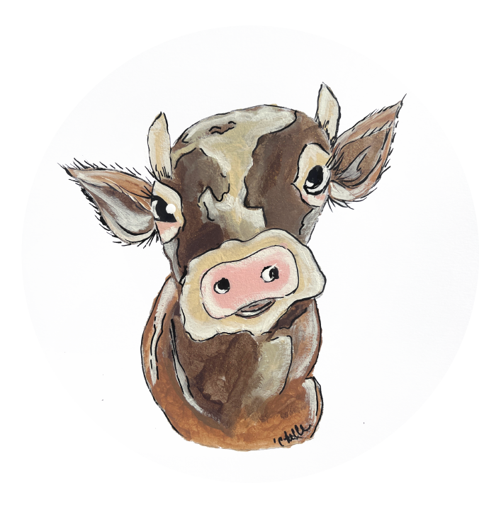 THE HAPPY BUTTERFLY CIRCLE WITH COW