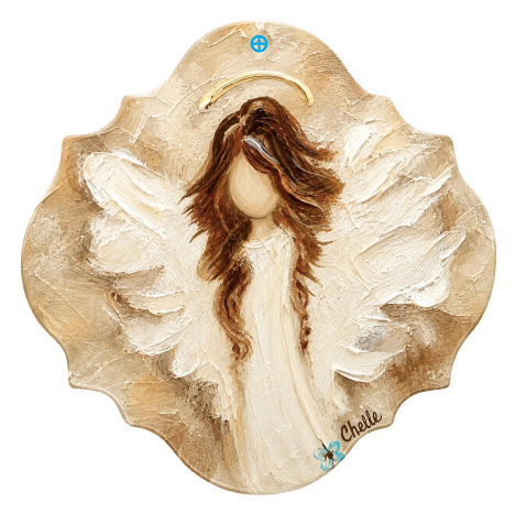 THE HAPPY BUTTERFLY ANGEL WITH BROWN HAIR NO FACE