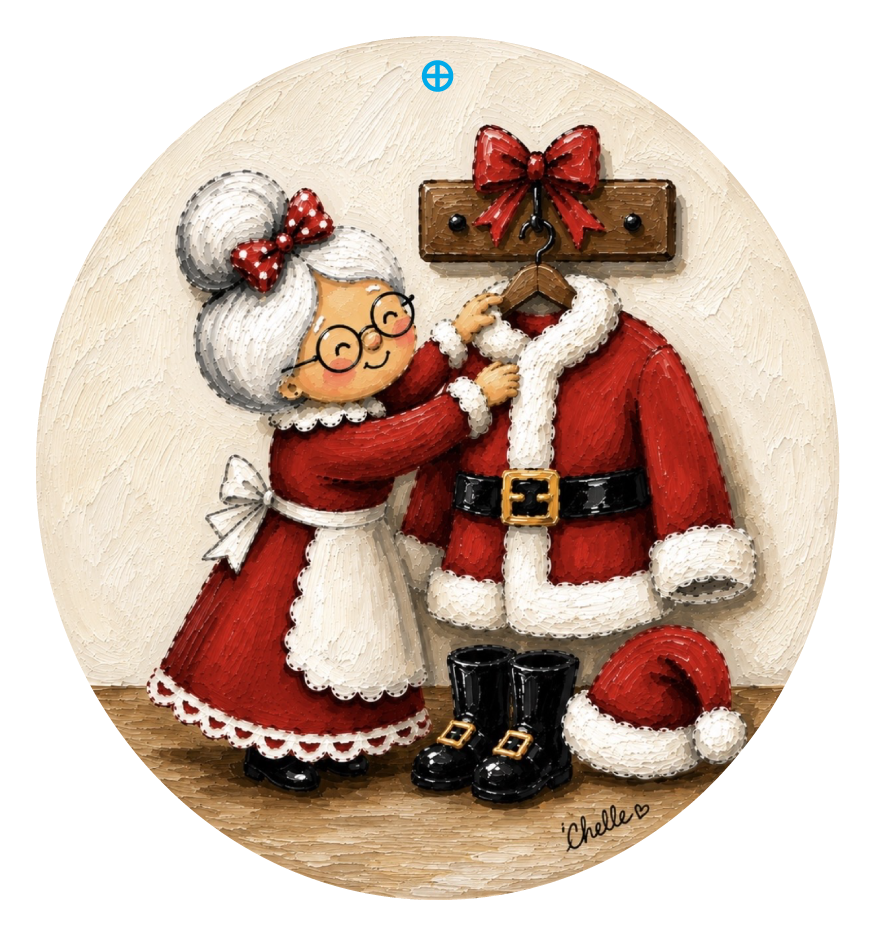 THE HAPPY BUTTERFLY MRS. SANTA GETTING MR SANTA SUITE READY