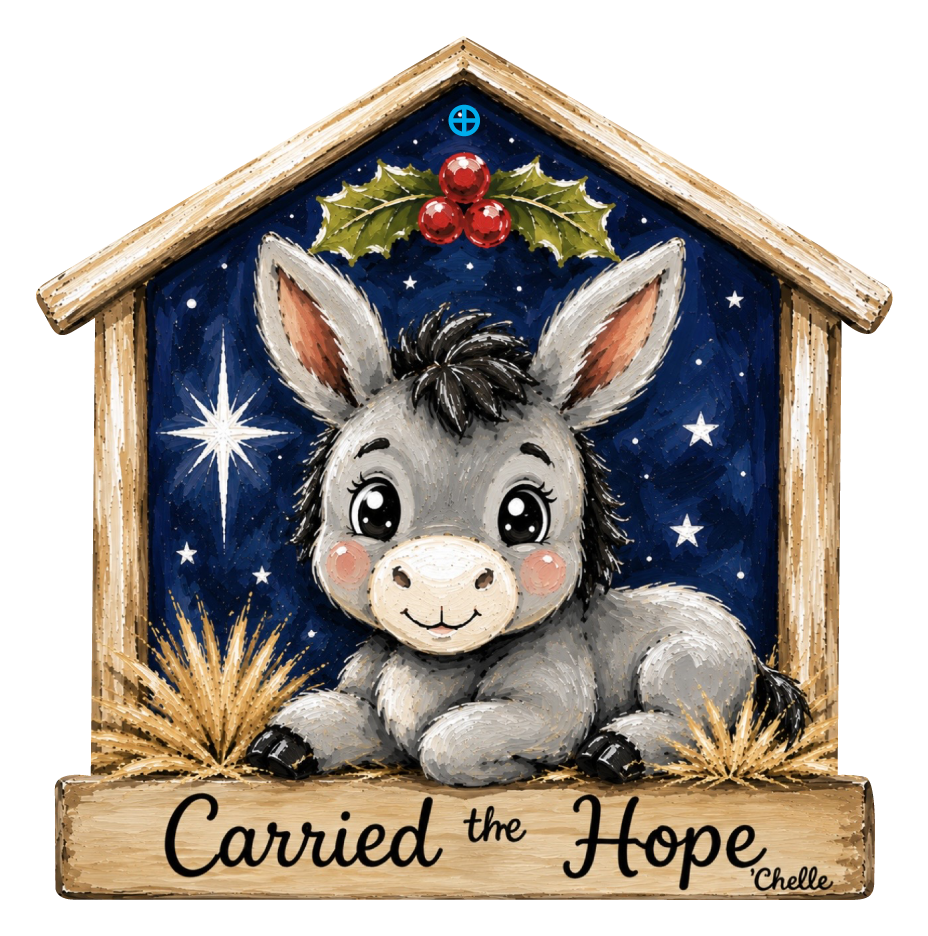 THE HAPPY BUTTERFLY MISTLETOE DONKEY NORTH STAR AND CARRIED THE HOPE