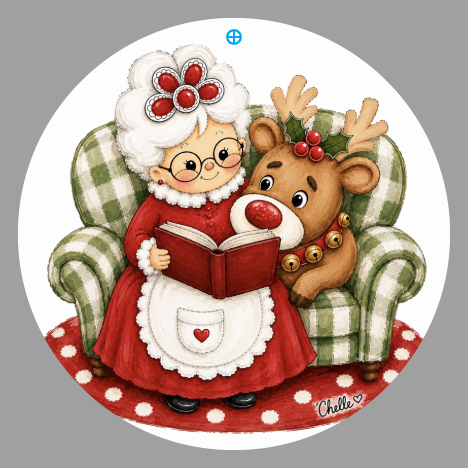 THE HAPPY BUTTERFLY MRS SANTA READING TO REINDEER