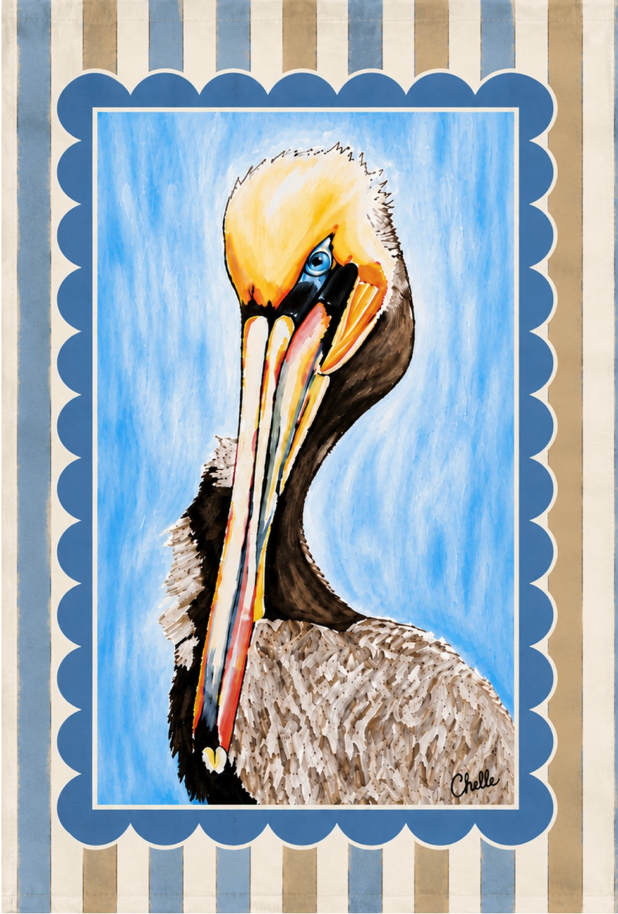 THE HAPPY BUTTERFLY BROWN PELICAN BLUE EYES