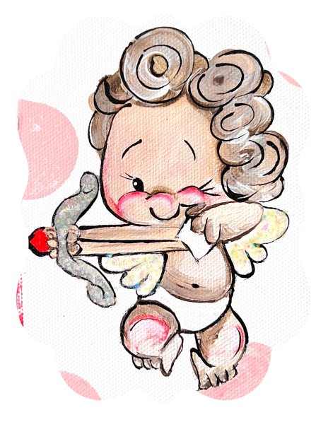 THE HAPPY BUTTERFLY CUPID SHOOTING AN ARROW