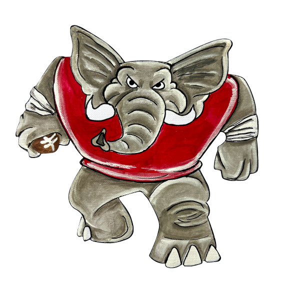 THE HAPPY BUTTERFLY ELEPHANT WITH RED SHIRT