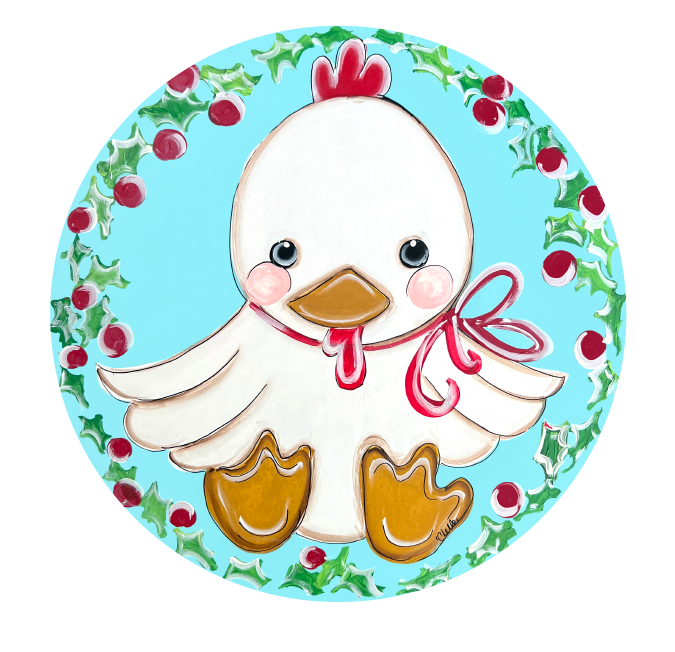 THE HAPPY BUTTERFLY CHICKEN ON CIRCLE
