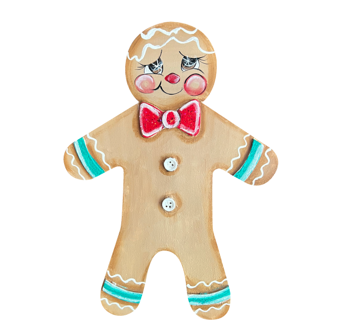THE HAPPY BUTTERFLY BROWN EYED GINGERBREAD MAN