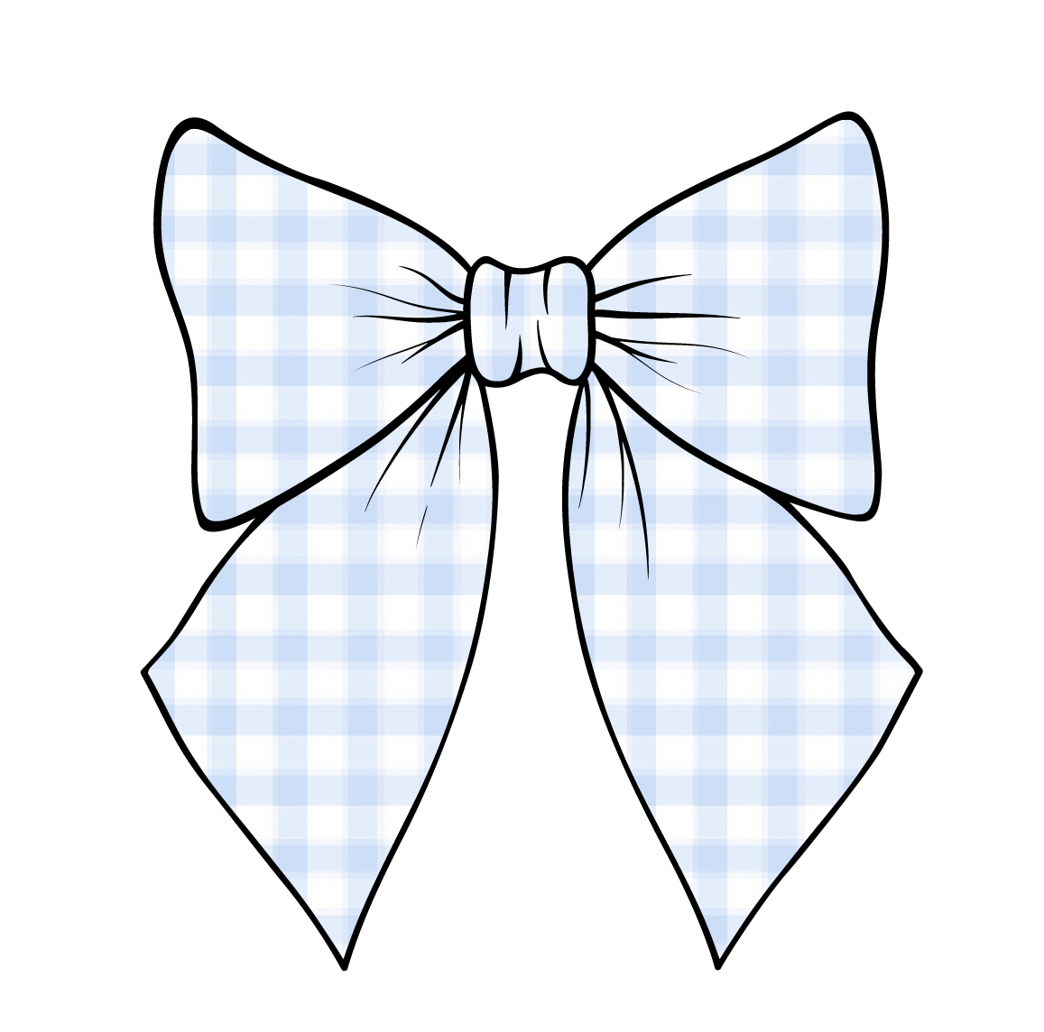 THE HAPPY BUTTERFLY BLUE PLAID BOW