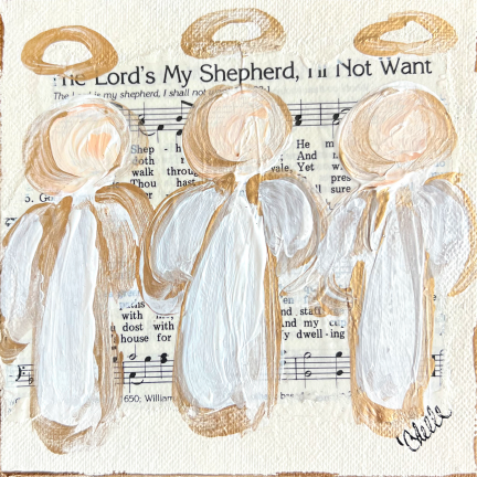 THE HAPPY BUTTERFLY 3 ANGELS WITH HYMN