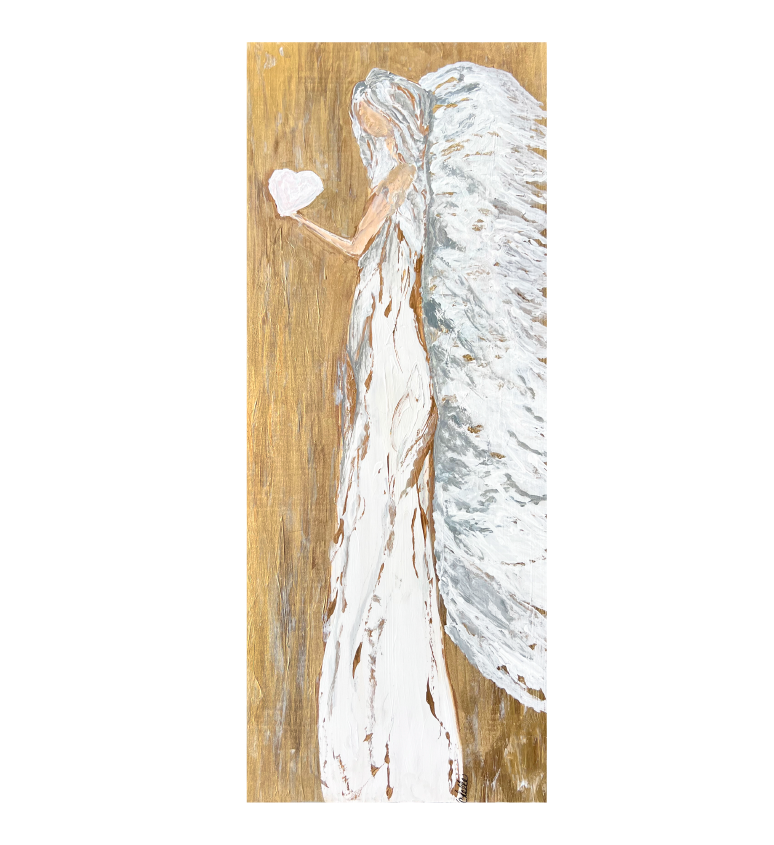 THE HAPPY BUTTERFLY RECTANGLE ANGEL WITH HEART