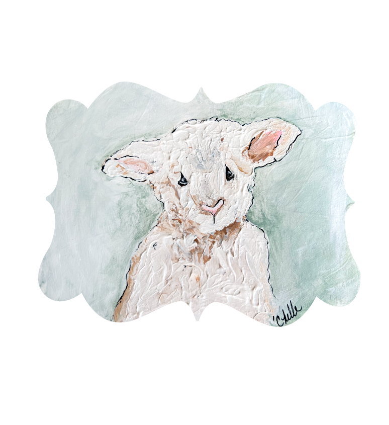 THE HAPPY BUTTERFLY LAMB PLAQUE