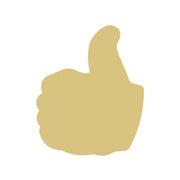Basic Shape Thumbs Up MDF Cutout Silhouette - Unfinished For DIY