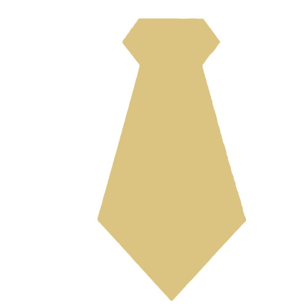 Basic Shape Necktie MDF Cutout Silhouette - Unfinished For DIY