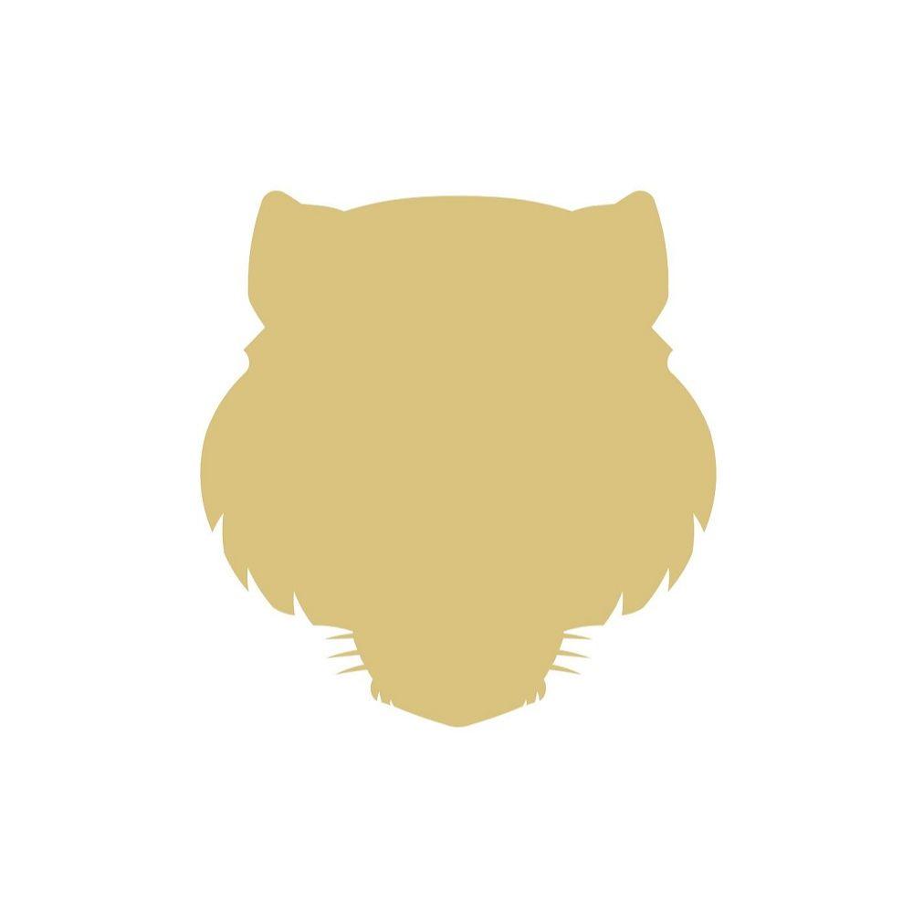 Basic Shape Tiger Head MDF Cutout Silhouette - Unfinished For DIY