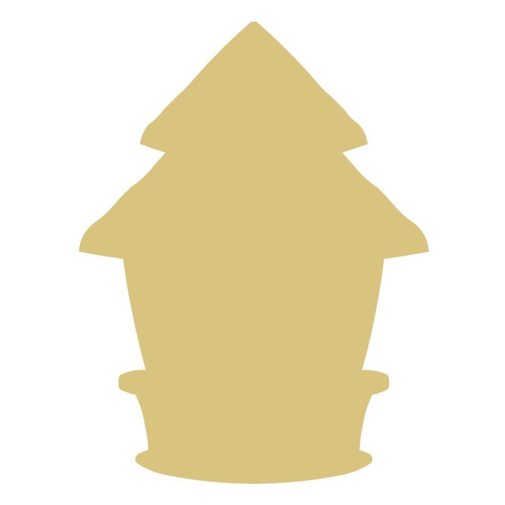 Basic Shape Tiki Bar MDF Cutout Silhouette - Unfinished For DIY