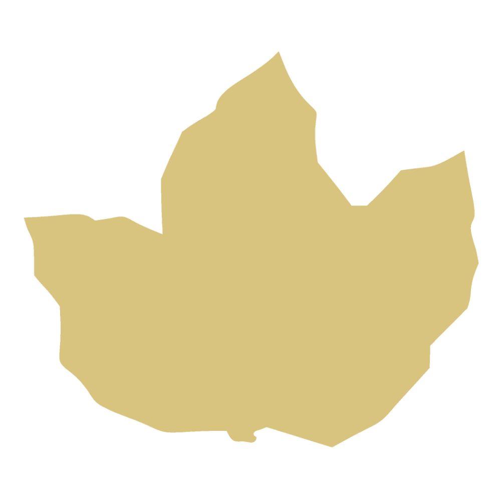 Basic Shape Tobacco Leaf MDF Cutout Silhouette Style 2 - Unfinished For DIY