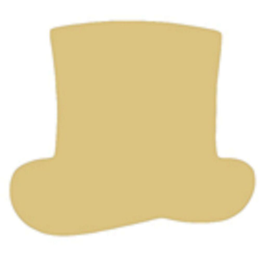 Basic Shape Top Hat MDF Cutout Silhouette Style 1 - Unfinished For DIY