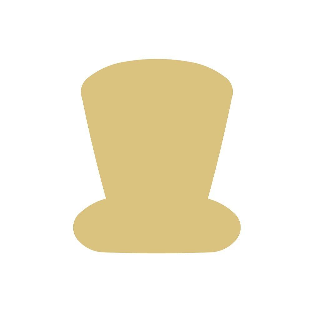 Basic Shape Top Hat MDF Cutout Silhouette Style 3 - Unfinished For DIY