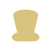 Basic Shape Top Hat MDF Cutout Silhouette Style 3 - Unfinished For DIY
