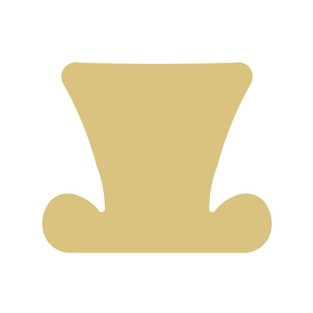 Basic Shape Top Hat MDF Cutout Silhouette Style 4 - Unfinished For DIY