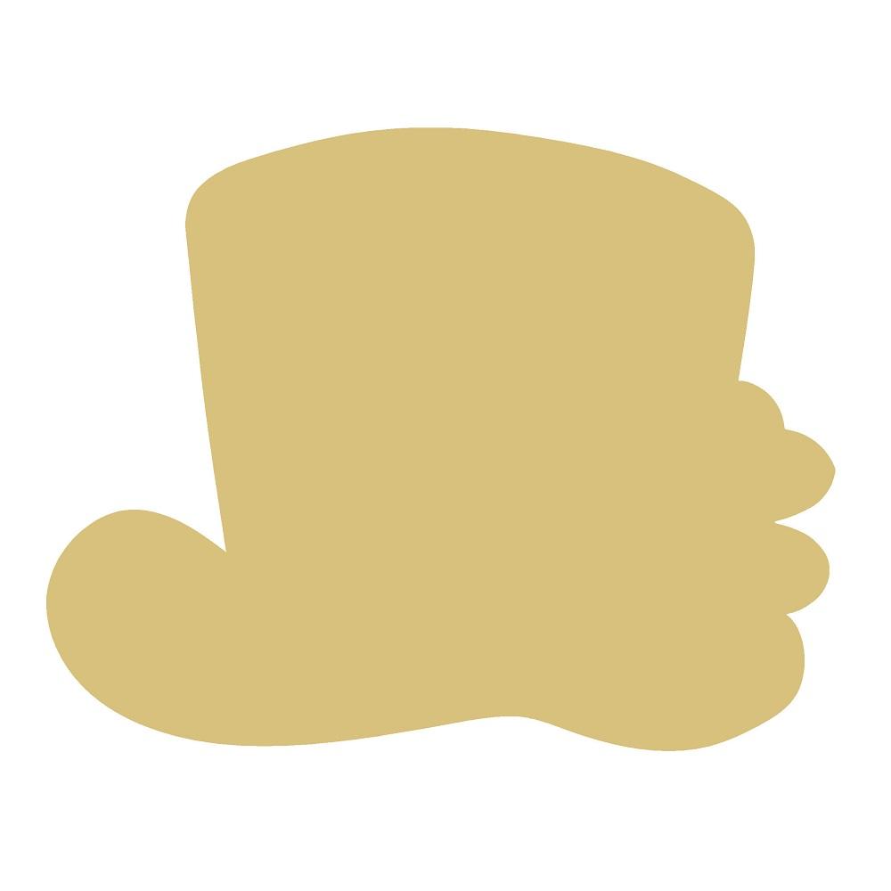 Basic Shape Top Hat MDF Cutout Silhouette Style 5 - Unfinished For DIY