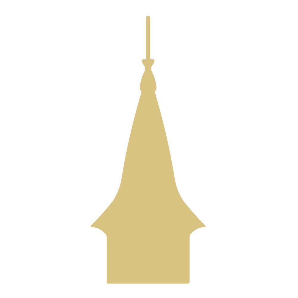 Basic Shape Church Steeple MDF Cutout Silhouette - Unfinished For DIY
