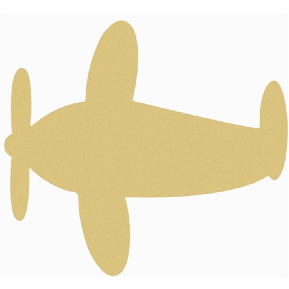 Basic Shape Airplane MDF Cutout Silhouette Style 1 - Unfinished For DIY