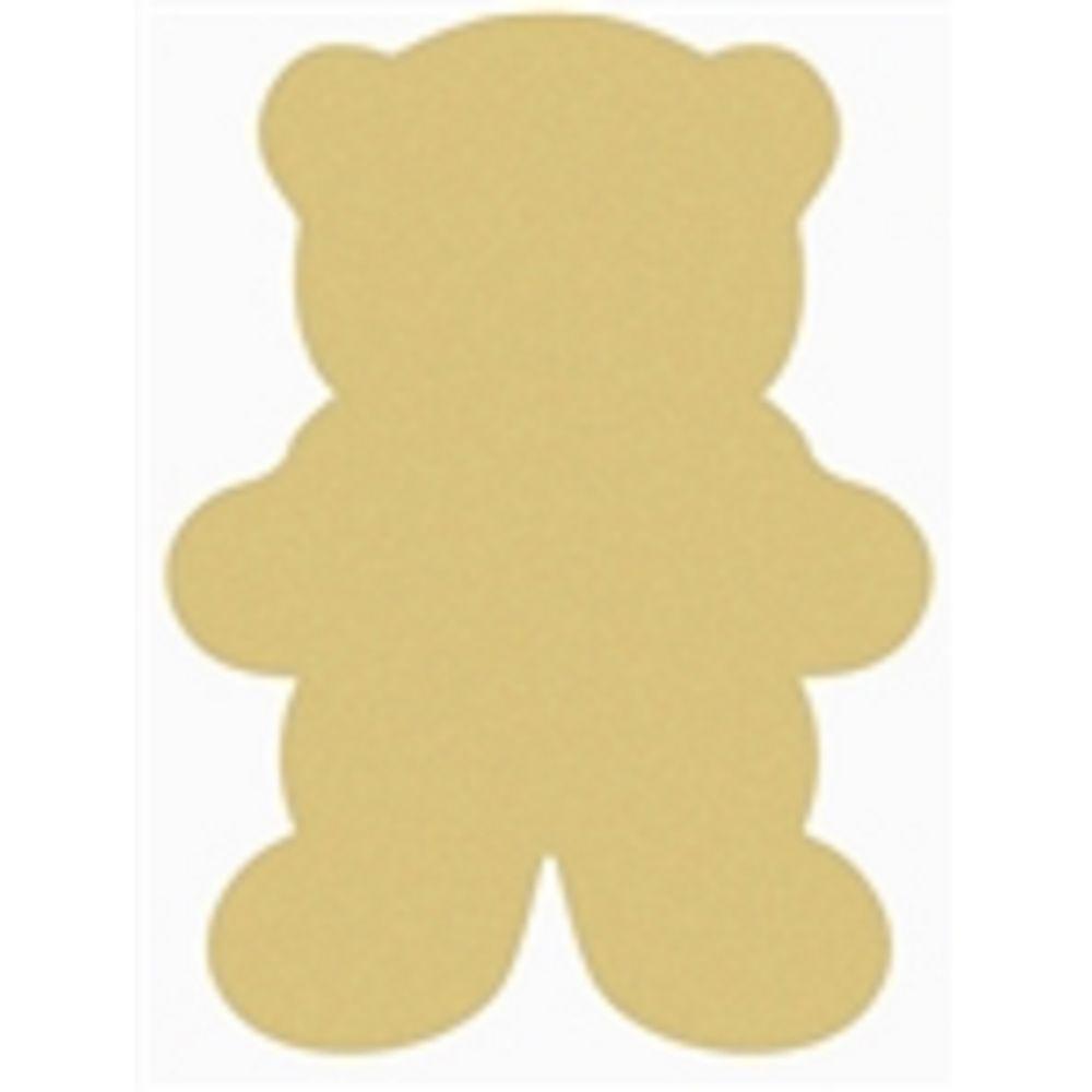 Basic Shape Toy Bear MDF Cutout Silhouette - Unfinished For DIY
