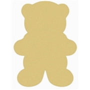Basic Shape Toy Bear MDF Cutout Silhouette - Unfinished For DIY