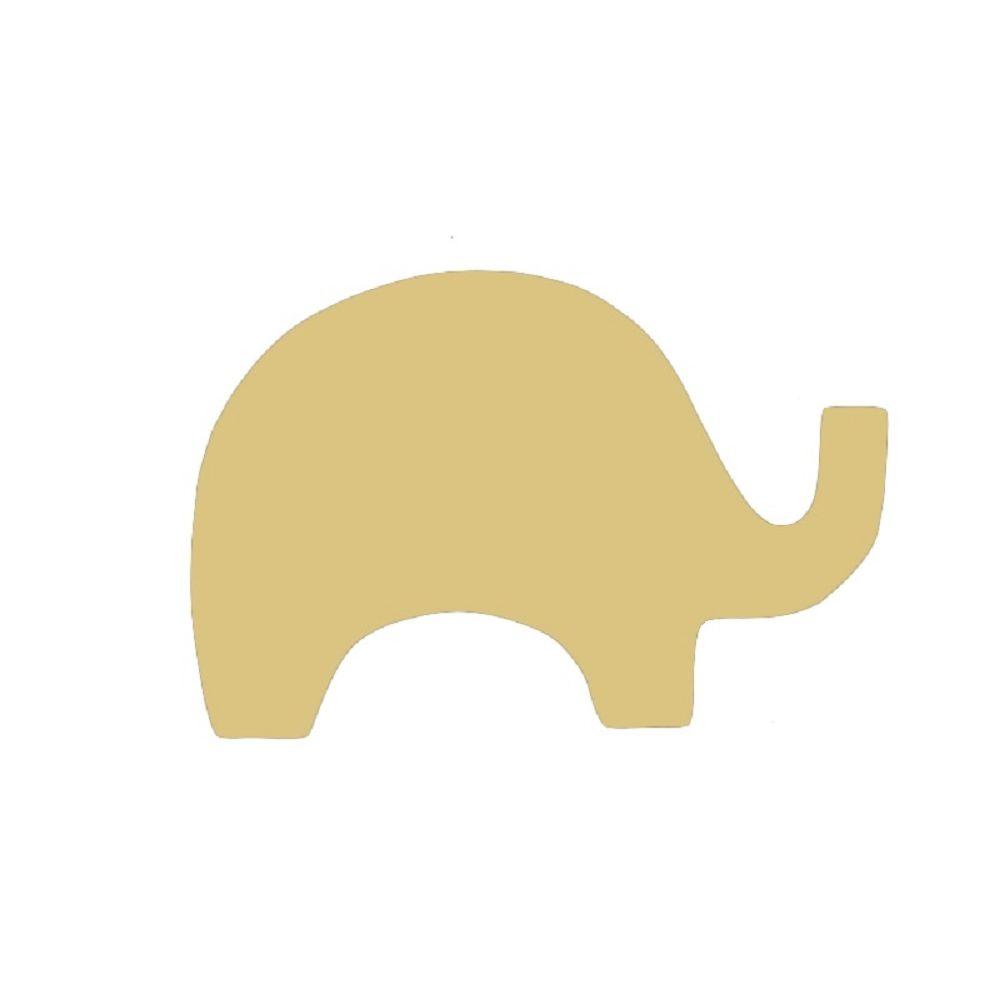 Basic Shape Toy Elephant MDF Cutout Silhouette - Unfinished For DIY