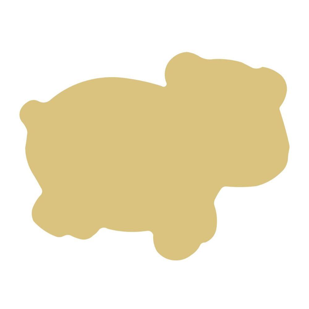 Basic Shape Toy Hippo MDF Cutout Silhouette - Unfinished For DIY