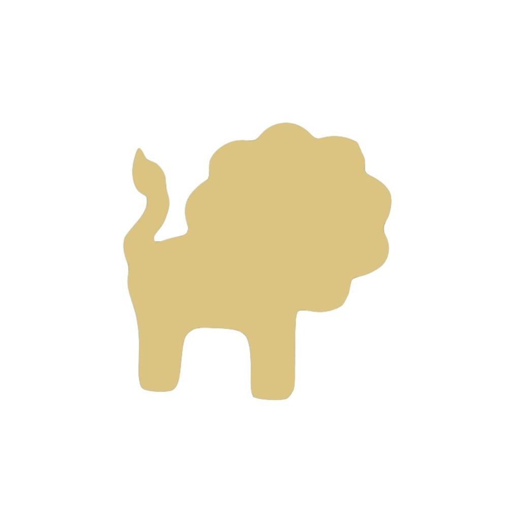 Basic Shape Toy Lion MDF Cutout Silhouette  - Unfinished For DIY
