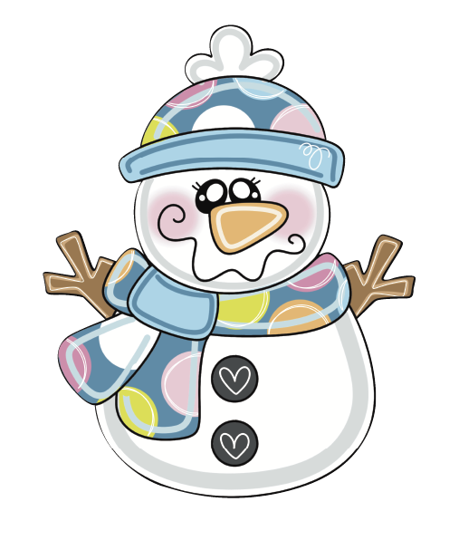 THE PAINT SPLASH SNOWMAN WITH MATCHING SCARF AND HAT