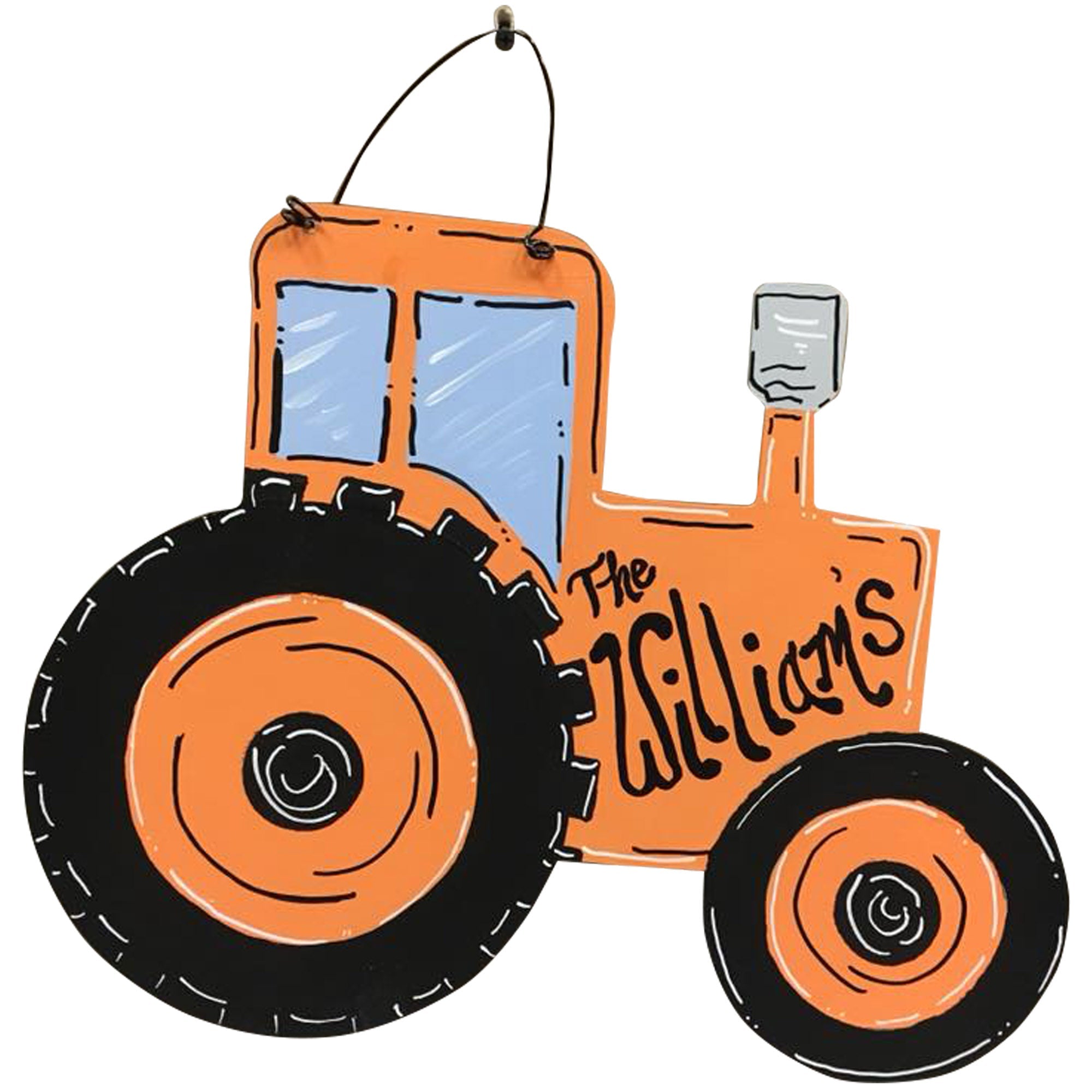 Basic Shape Tractor MDF Cutout Farm Silhouette - Unfinished For DIY