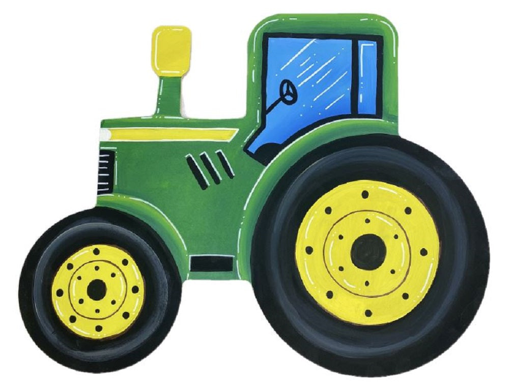 Basic Shape Tractor MDF Cutout Farm Silhouette - Unfinished For DIY