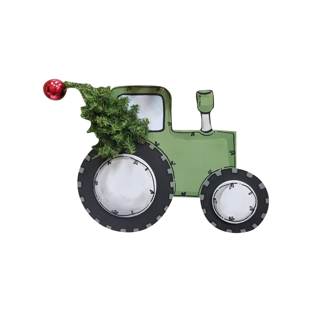 Basic Shape Tractor MDF Cutout Farm Silhouette - Unfinished For DIY