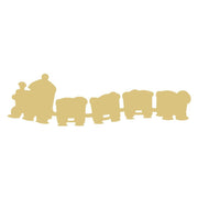 Basic Shape Train MDF Cutout Multi Car Freight Silhouette - Unfinished For DIY