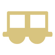 Basic Shape Train Car MDF Cutout Railcar Silhouette - Unfinished For DIY