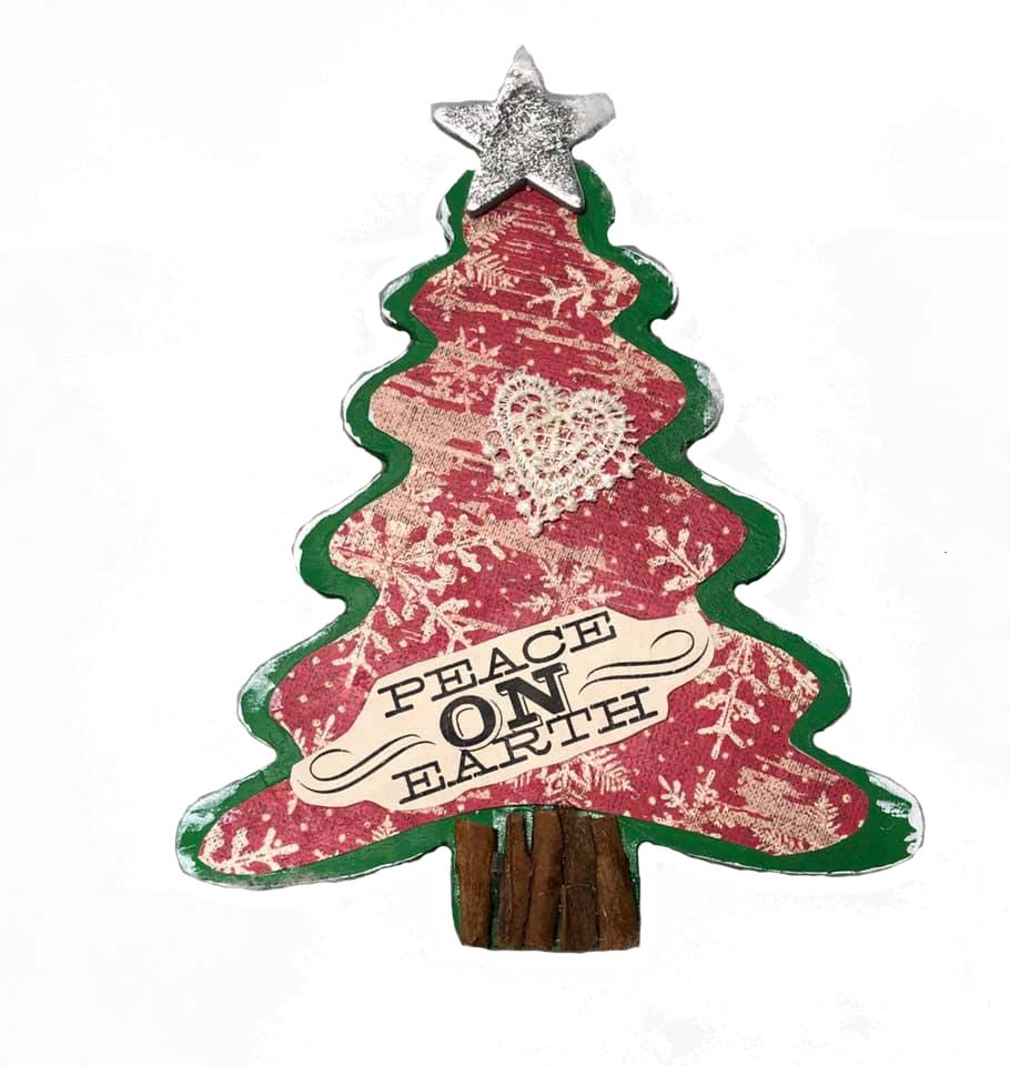 Basic Shape Tree MDF Cutout Silhouette Style 1 - Unfinished For DIY