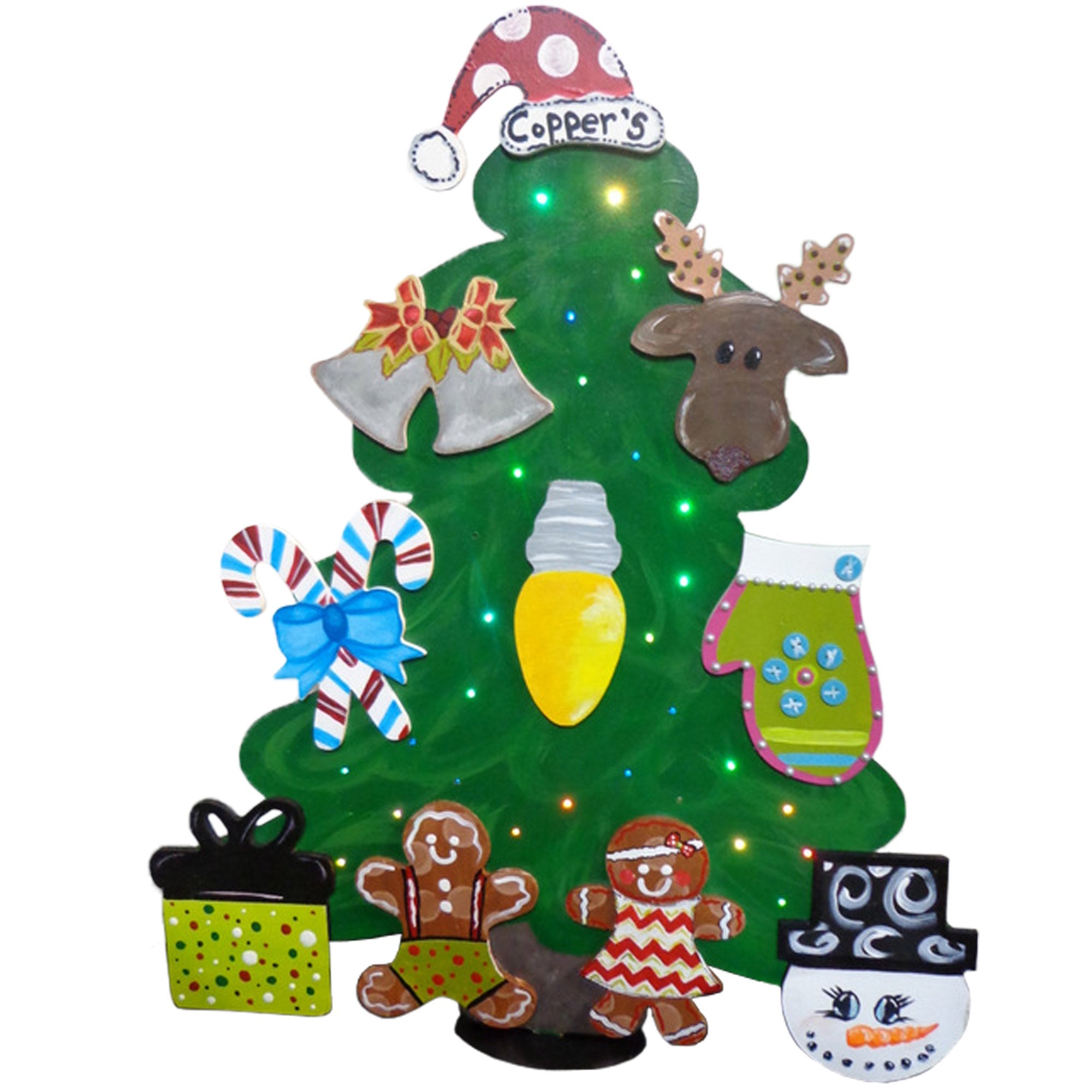 Basic Shape Tree MDF Cutout Silhouette Style 1 - Unfinished For DIY