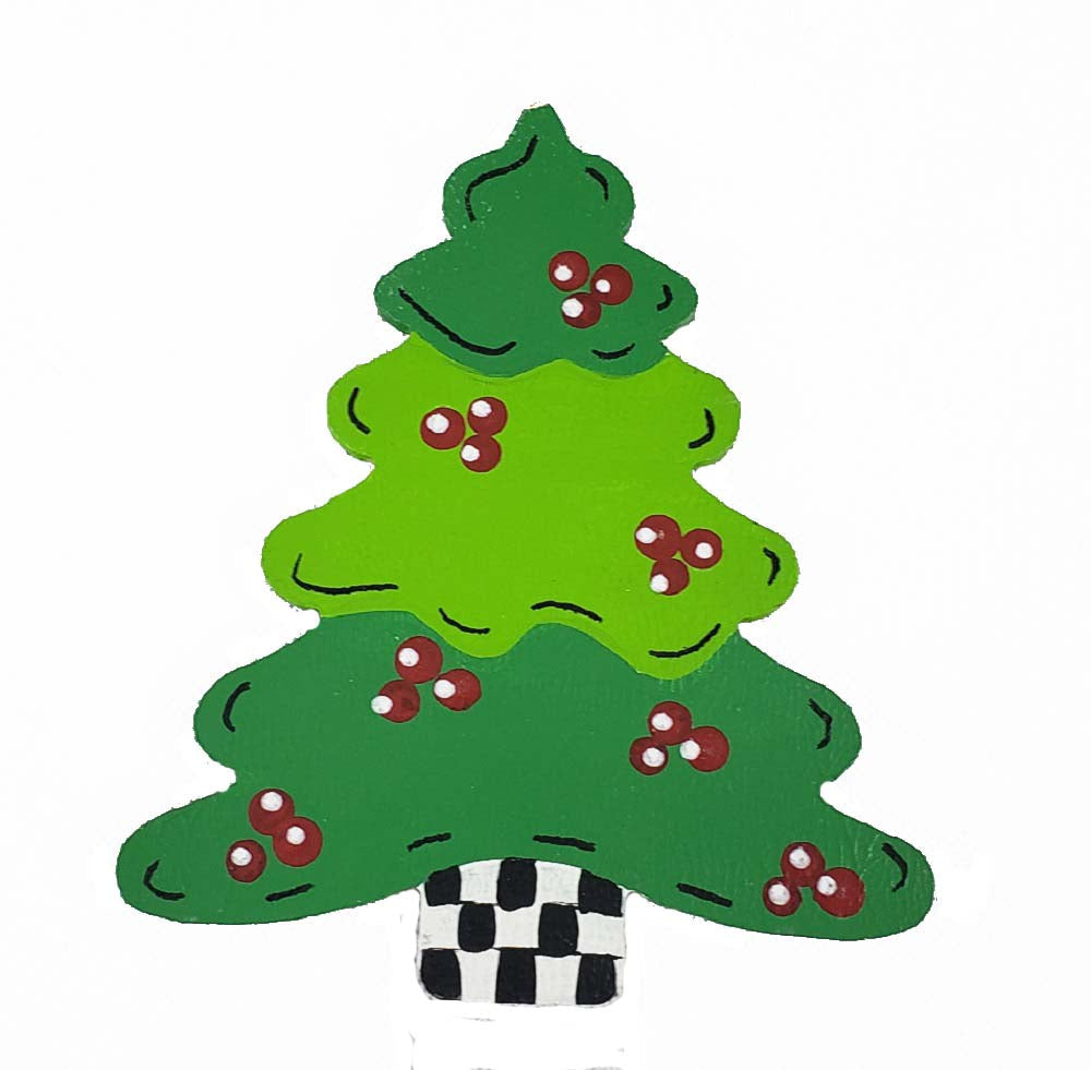 Basic Shape Tree MDF Cutout Silhouette Style 1 - Unfinished For DIY