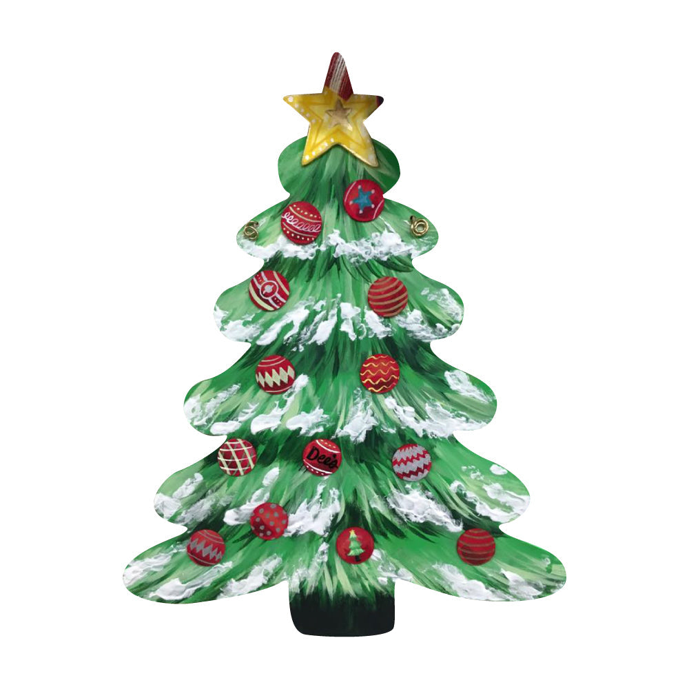 Basic Shape Tree MDF Cutout Silhouette Style 1 - Unfinished For DIY
