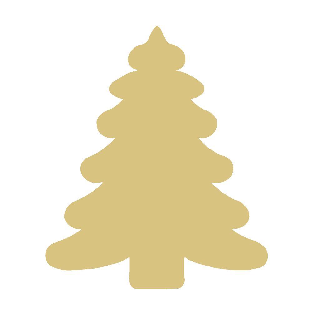 Basic Shape Tree MDF Cutout Silhouette Style 1 - Unfinished For DIY
