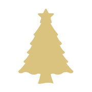 Basic Shape Tree MDF Cutout Silhouette Style 12 - Unfinished For DIY