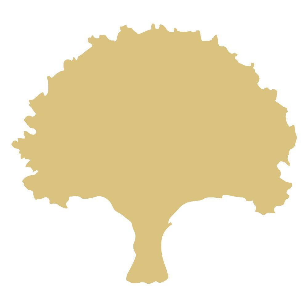 Basic Shape Tree MDF Cutout Silhouette Style 16 - Unfinished For DIY