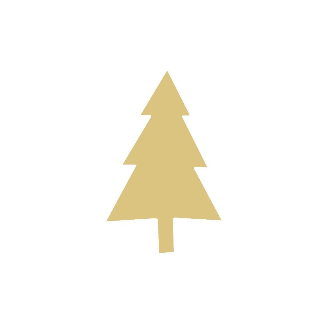 Basic Shape Tree MDF Cutout Silhouette Style 2 - Unfinished For DIY