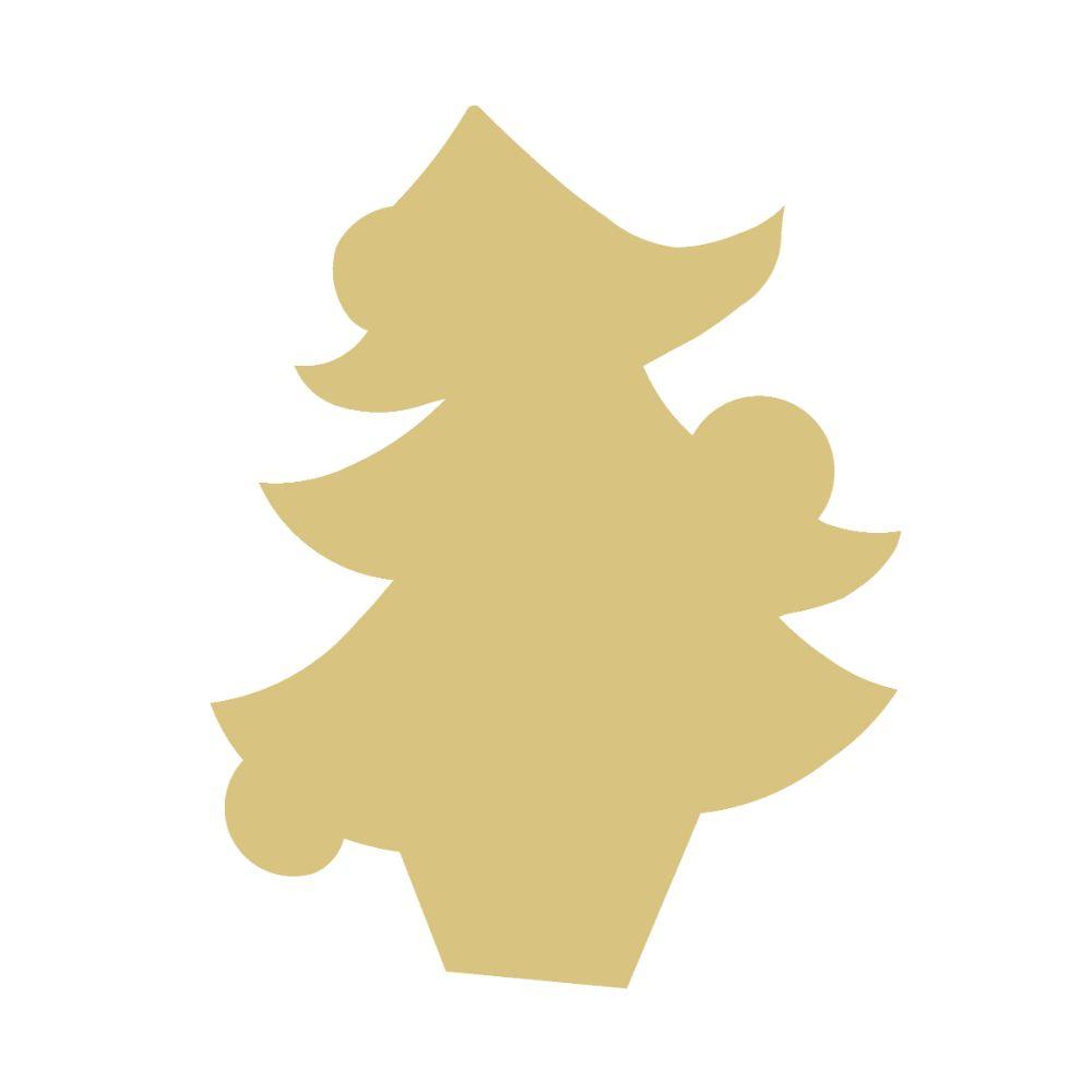 Basic Shape Tree MDF Cutout Silhouette Style 3 - Unfinished For DIY