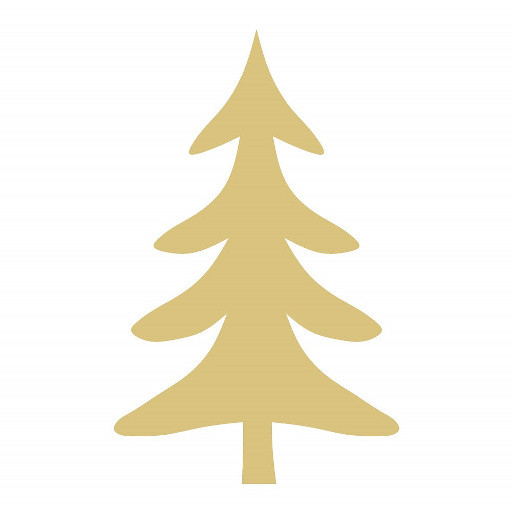 Basic Shape Tree MDF Cutout Christmas Tree Silhouette Style 36 - Unfinished For DIY